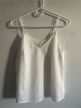a new day White V-Neck Adjustable Strap Cami